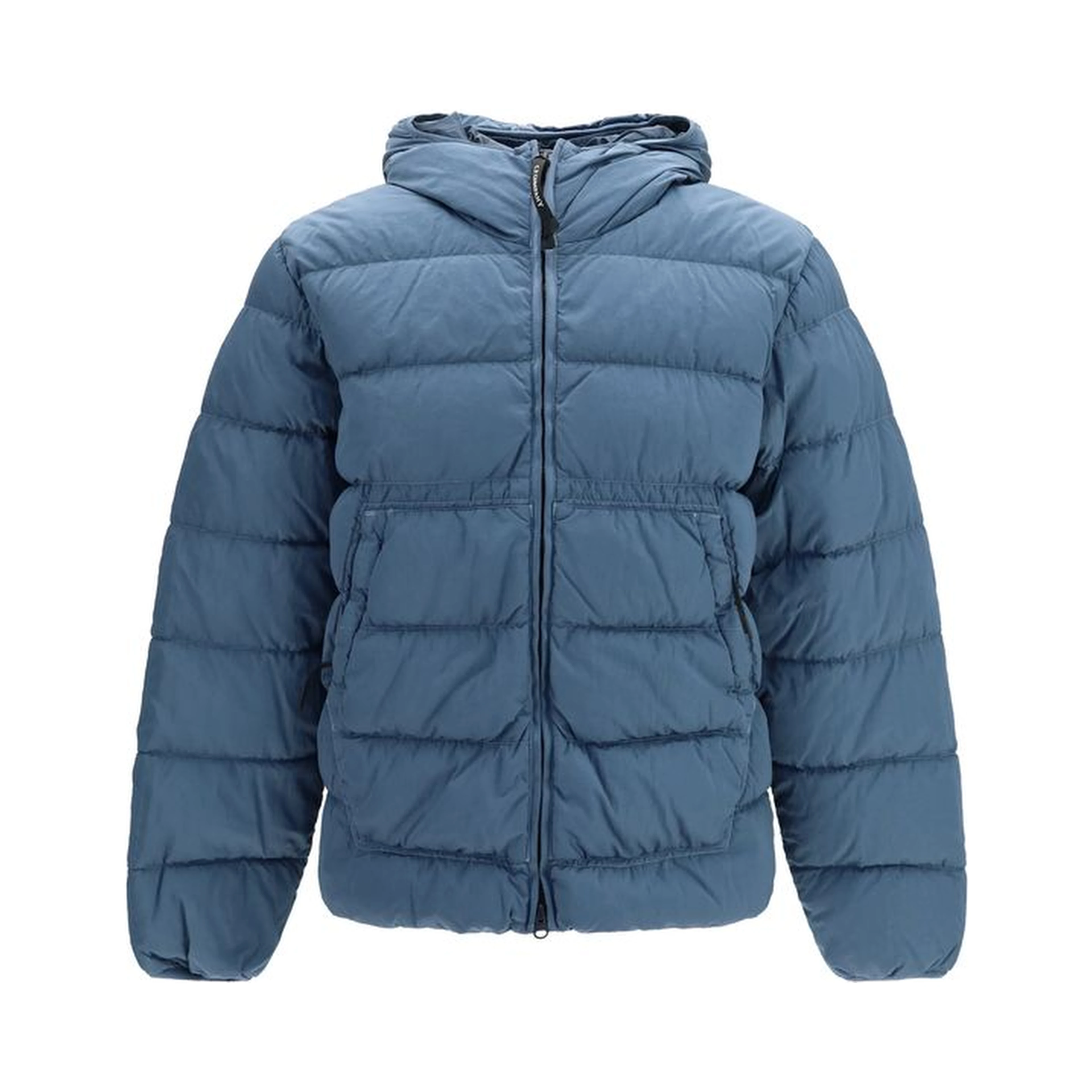 Blue Polyamide Full-Length Jacket
