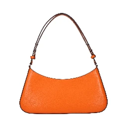 Orange Leather Shoulder Bag
