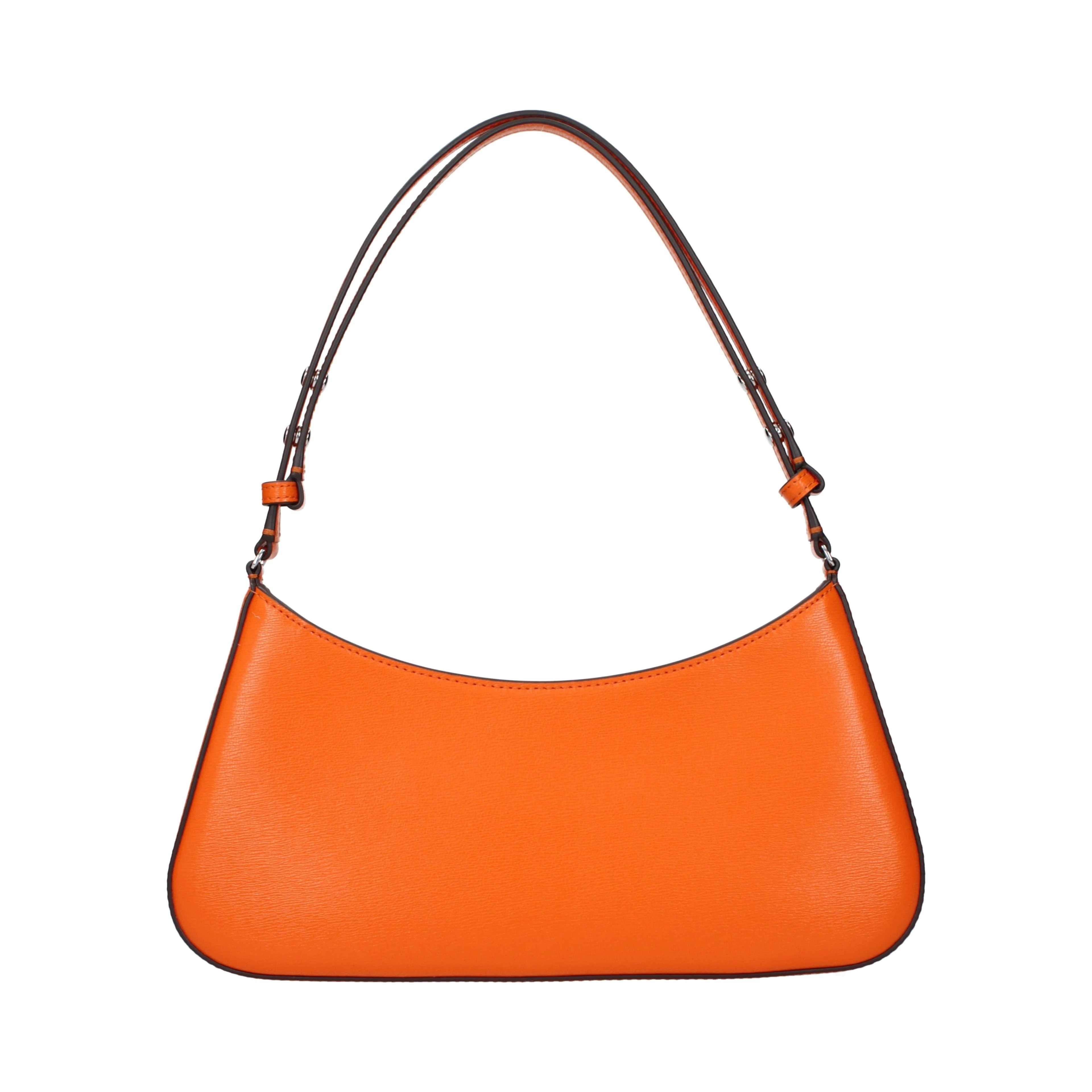 Orange Leather Shoulder Bag