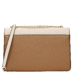 Beige Leather Crossbody Bag