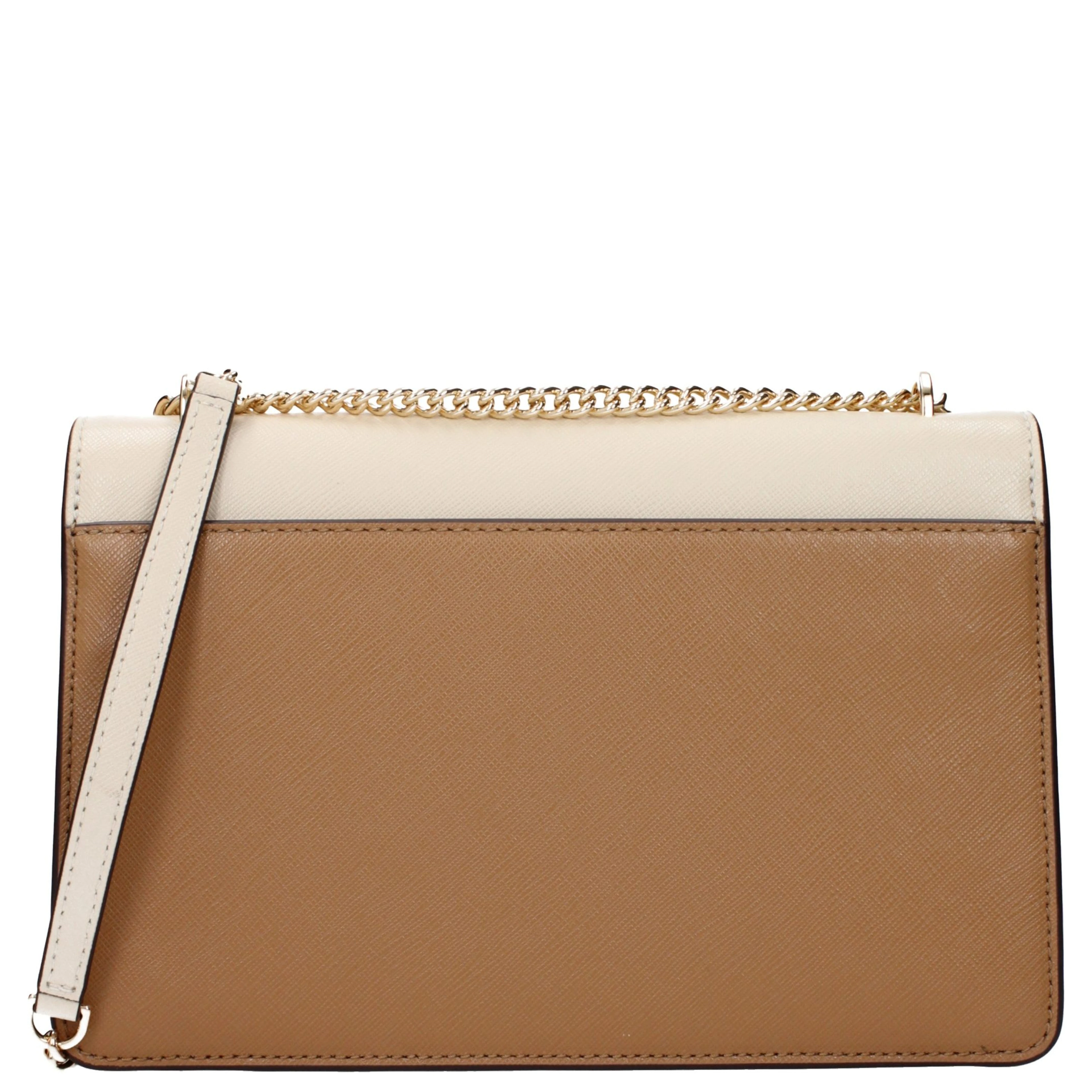 Beige Leather Crossbody Bag