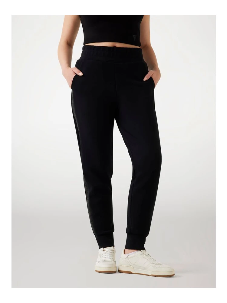 Black Polyester Joggers (Workout Pants)
