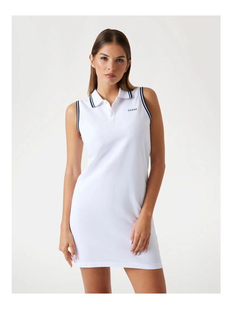 White Cotton Casual Dress