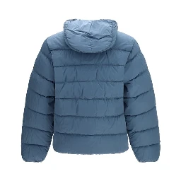 Blue Polyamide Full-Length Jacket