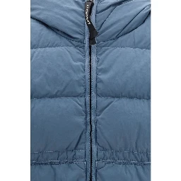 Blue Polyamide Full-Length Jacket