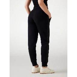 Black Polyester Joggers (Workout Pants)