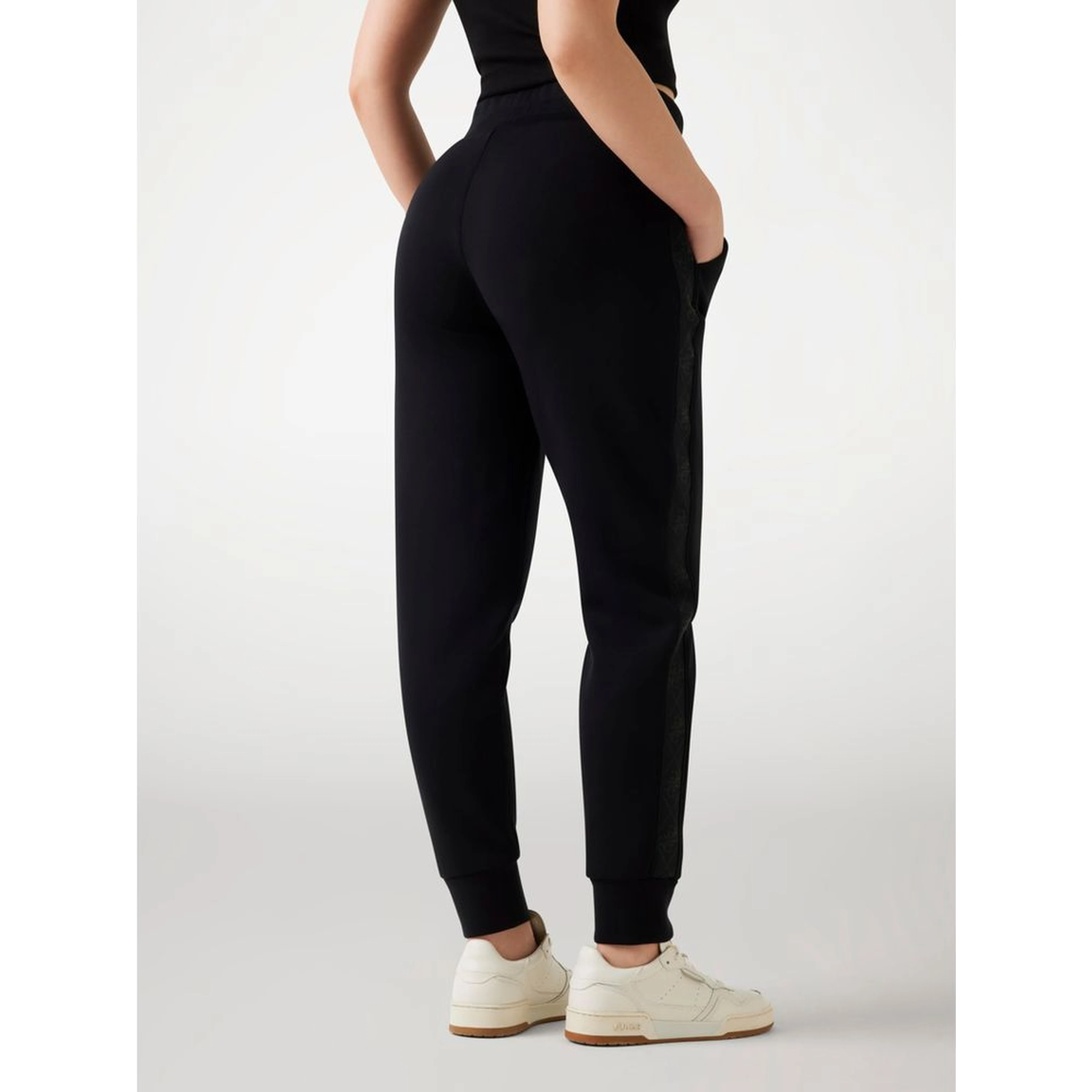 Black Polyester Joggers (Workout Pants)