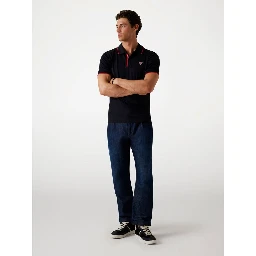 Black Polyamide Polo Shirt