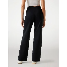 Black Polyamide Casual Pants