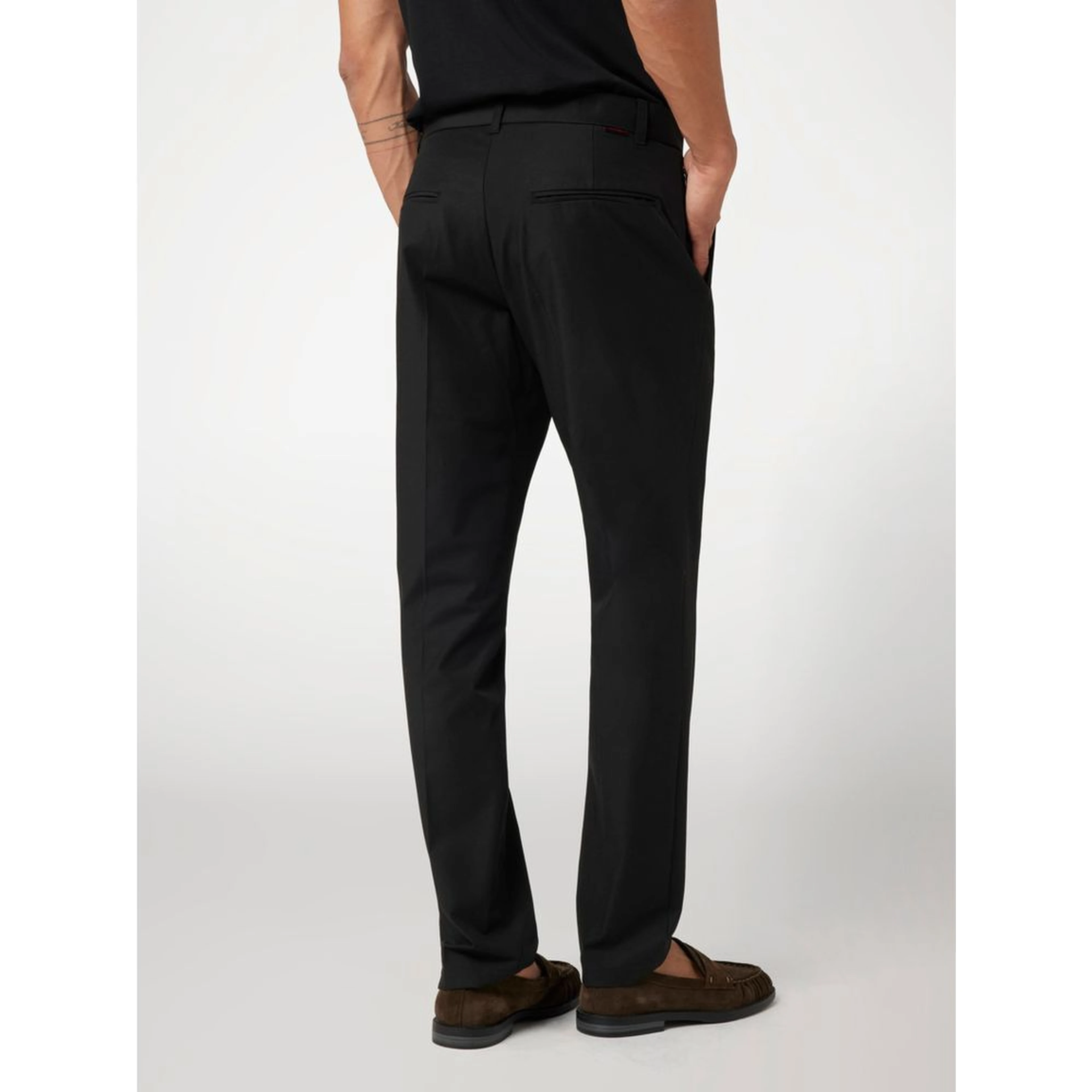Black Cotton Dress Pants