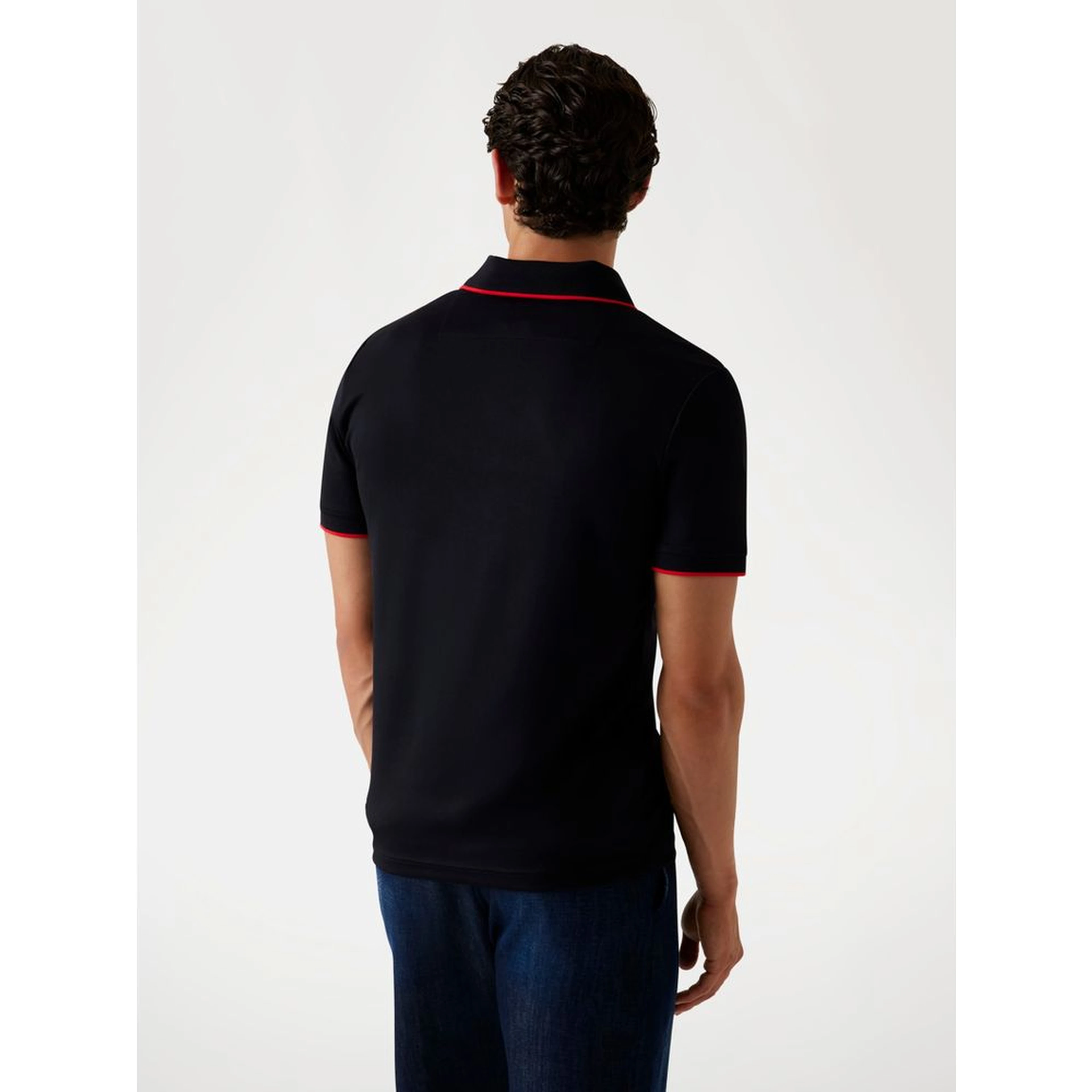 Black Polyamide Polo Shirt