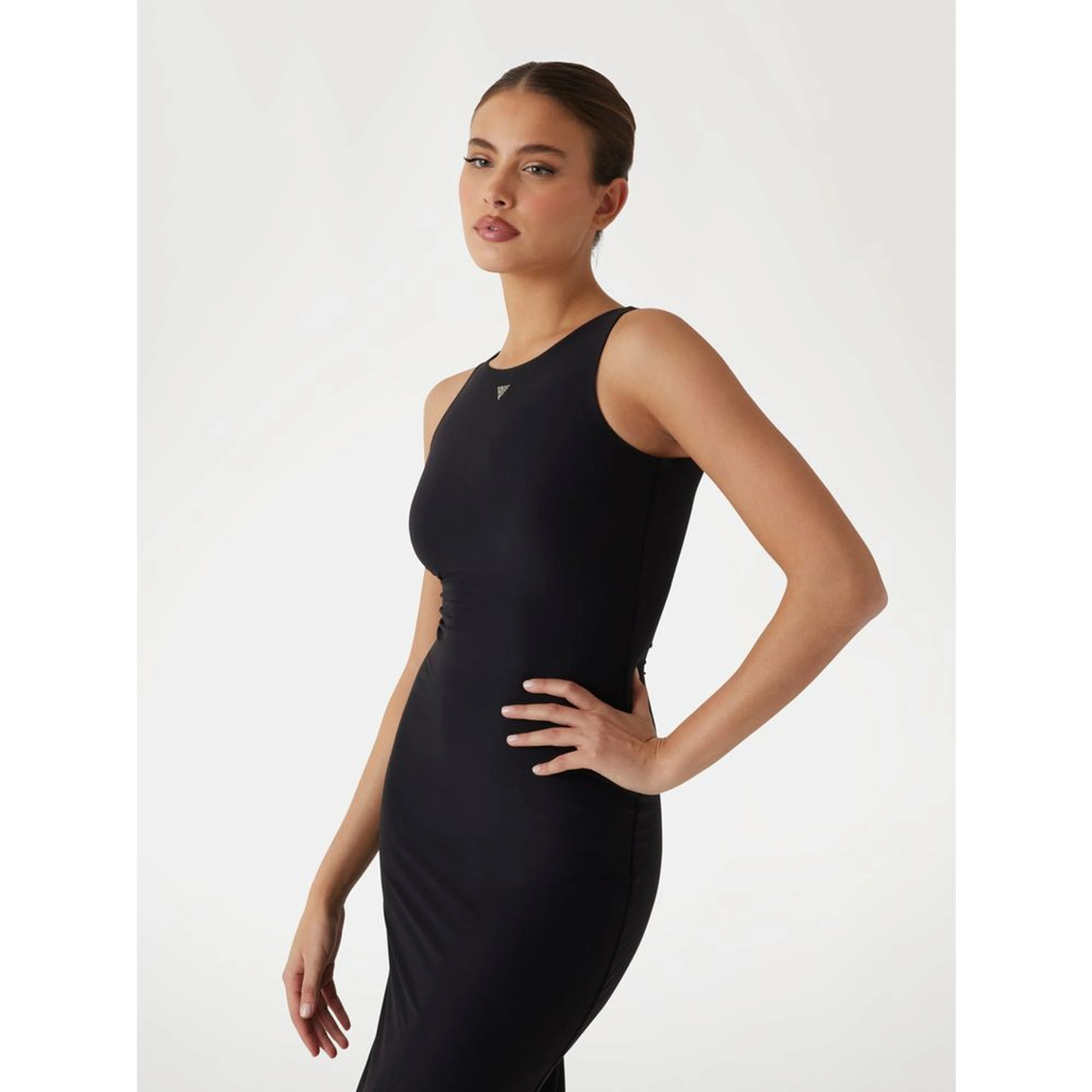 Black Polyamide Casual Dress