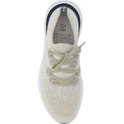 White Cotton Athletic Sneakers