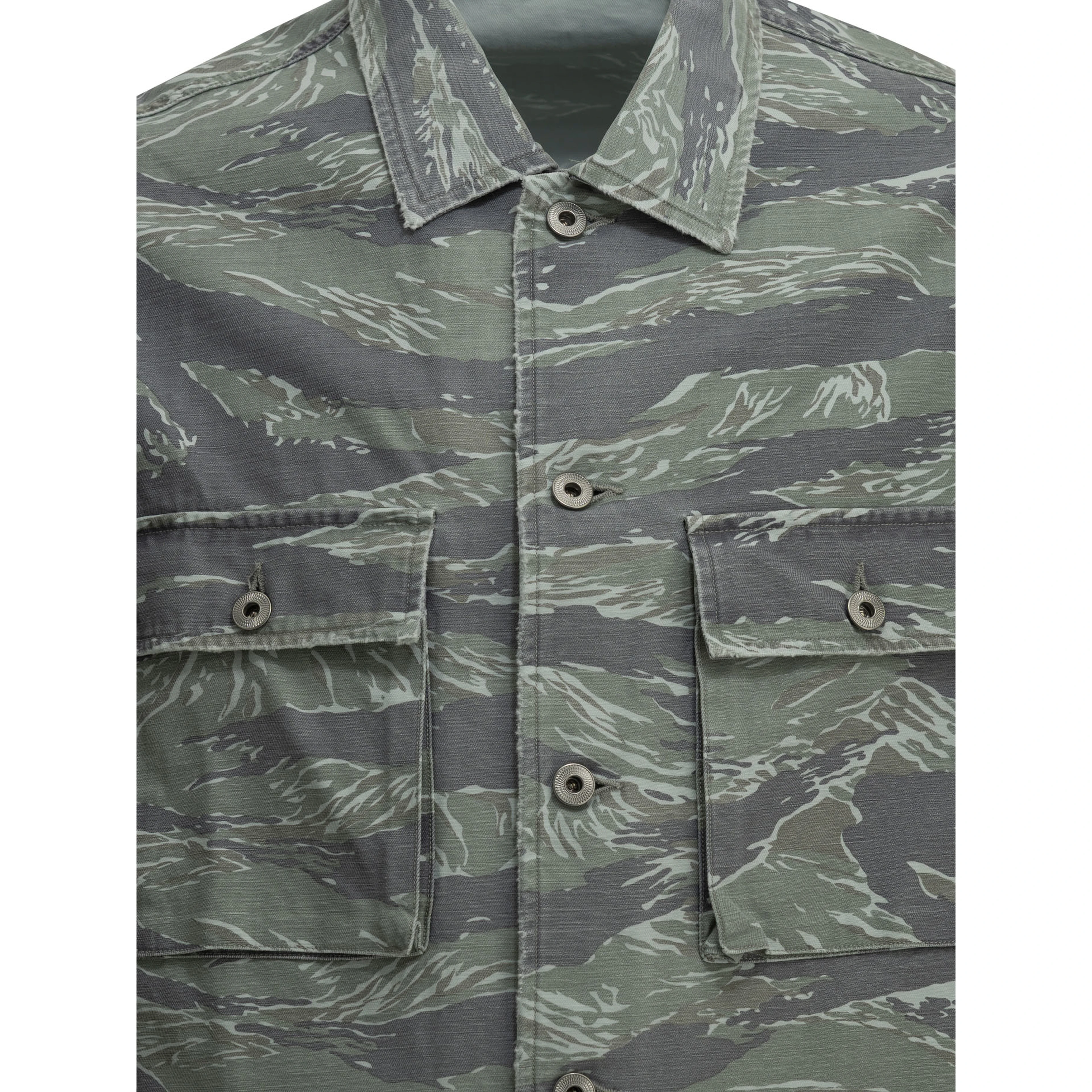 "Vintage US Army Tiger Stripe" Overshirt Jacket