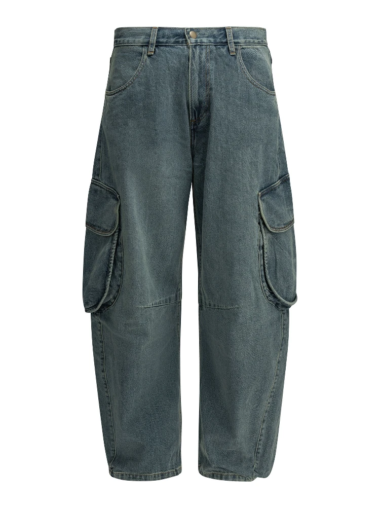 "Cargo" Wide-Leg Jeans