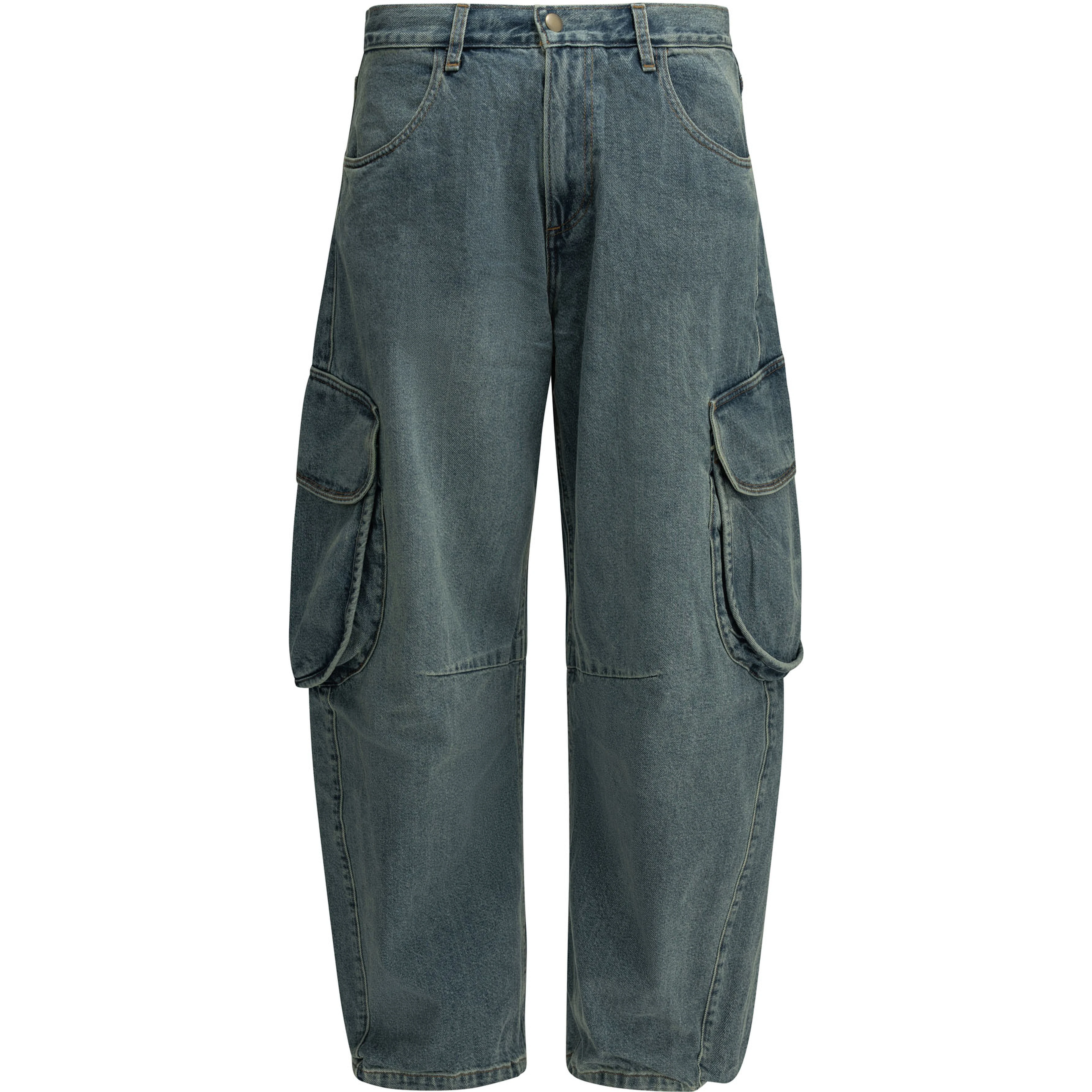 "Cargo" Wide-Leg Jeans