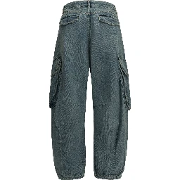 "Cargo" Wide-Leg Jeans