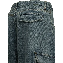 "Cargo" Wide-Leg Jeans