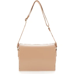 Shoulder bag Vivian in fabric and beige for women
