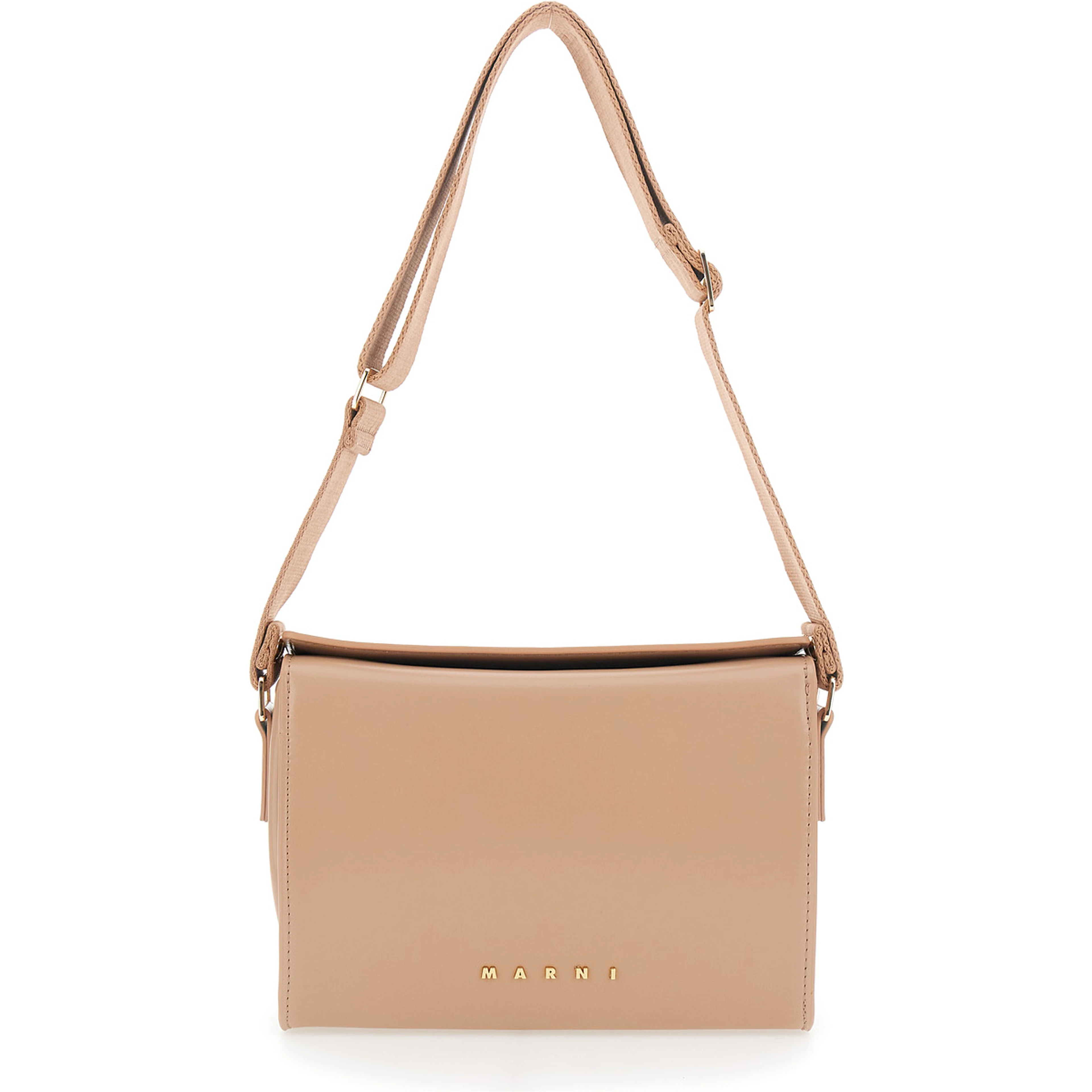 Shoulder bag Vivian in fabric and beige for women