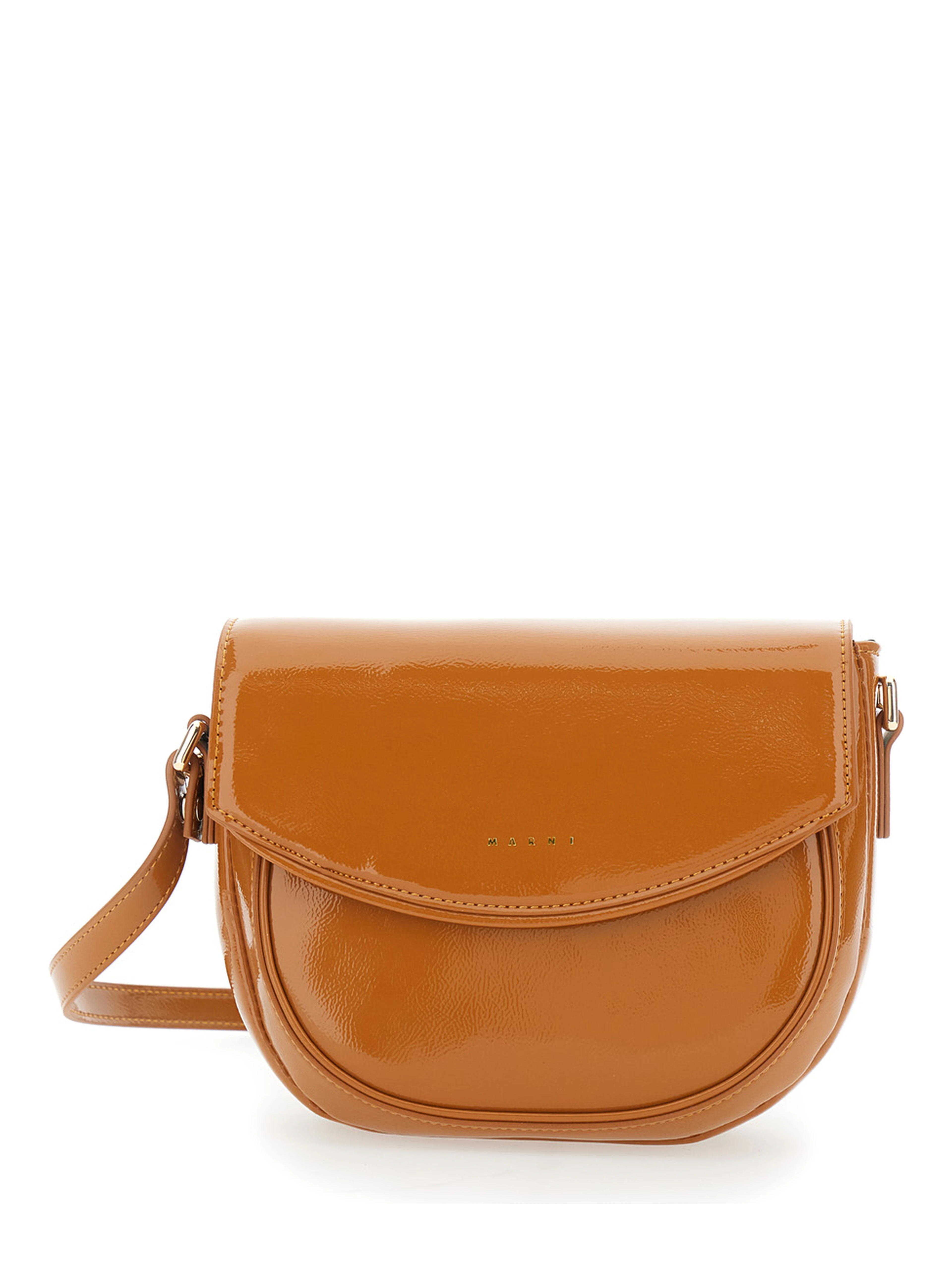 Shoulder bag SMILE BAG in brown fabric for women