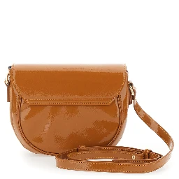 Shoulder bag SMILE BAG in brown fabric for women