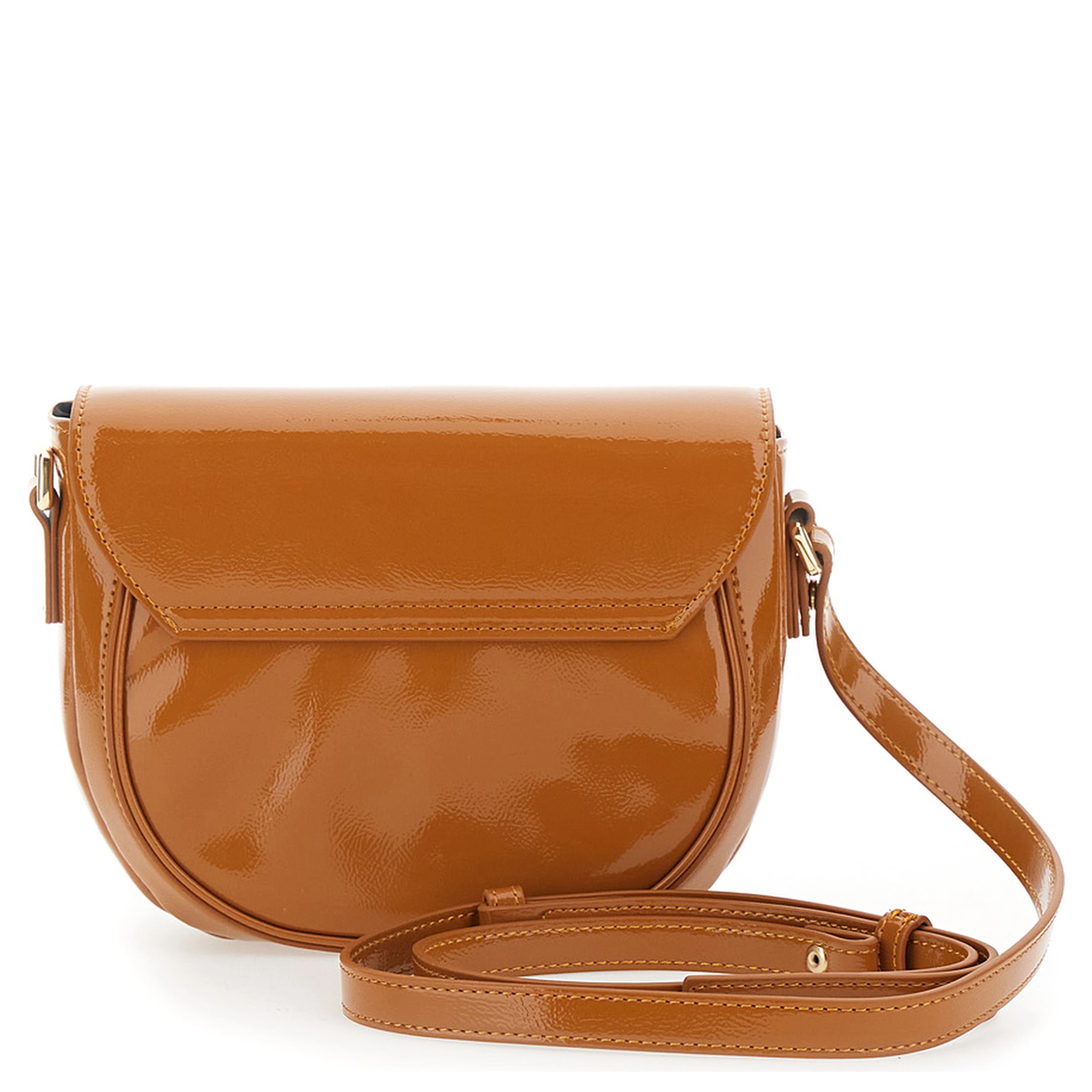 Shoulder bag SMILE BAG in brown fabric for women