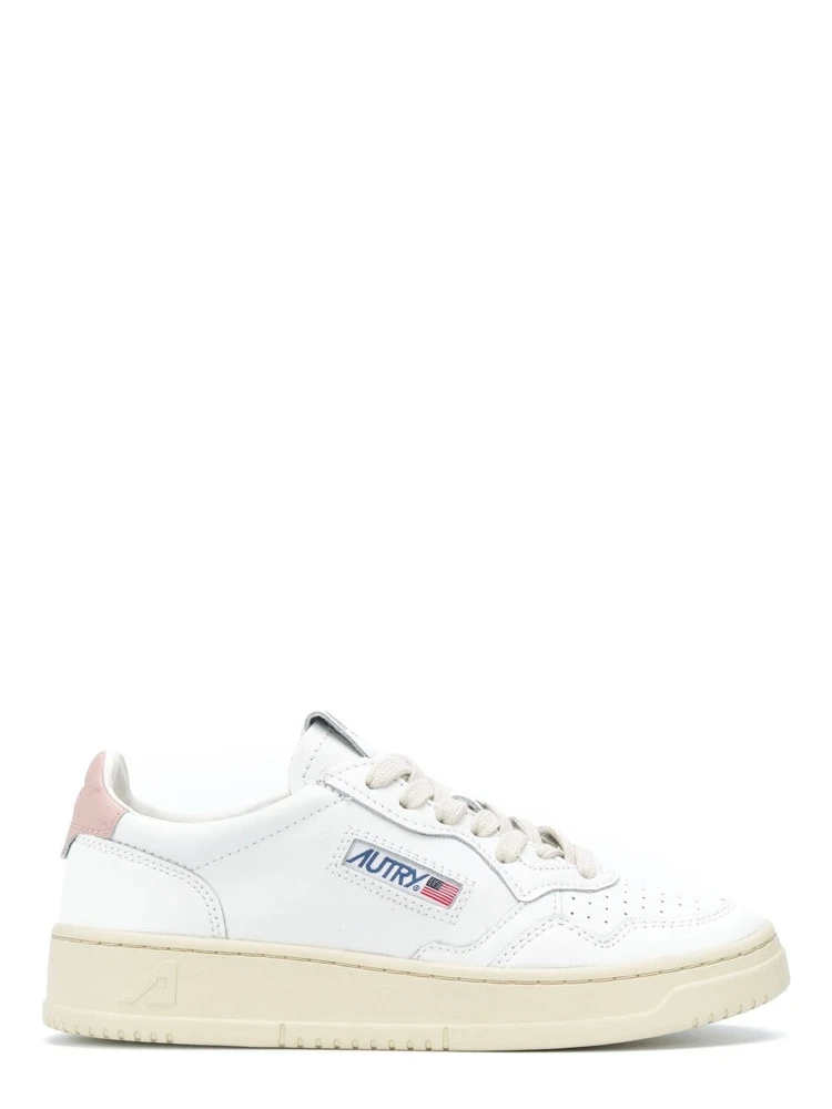 Medalist Low Sneakers with rubber sole and white leather upper unisex