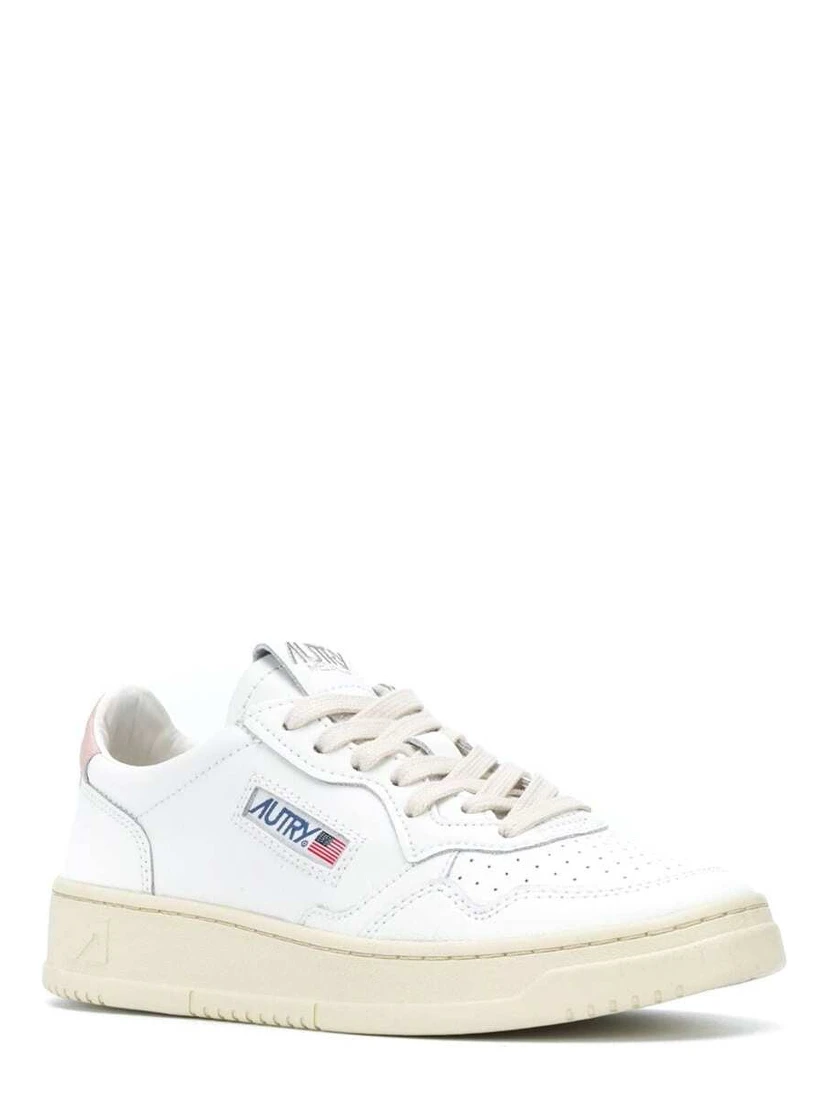 Medalist Low Sneakers with rubber sole and white leather upper unisex