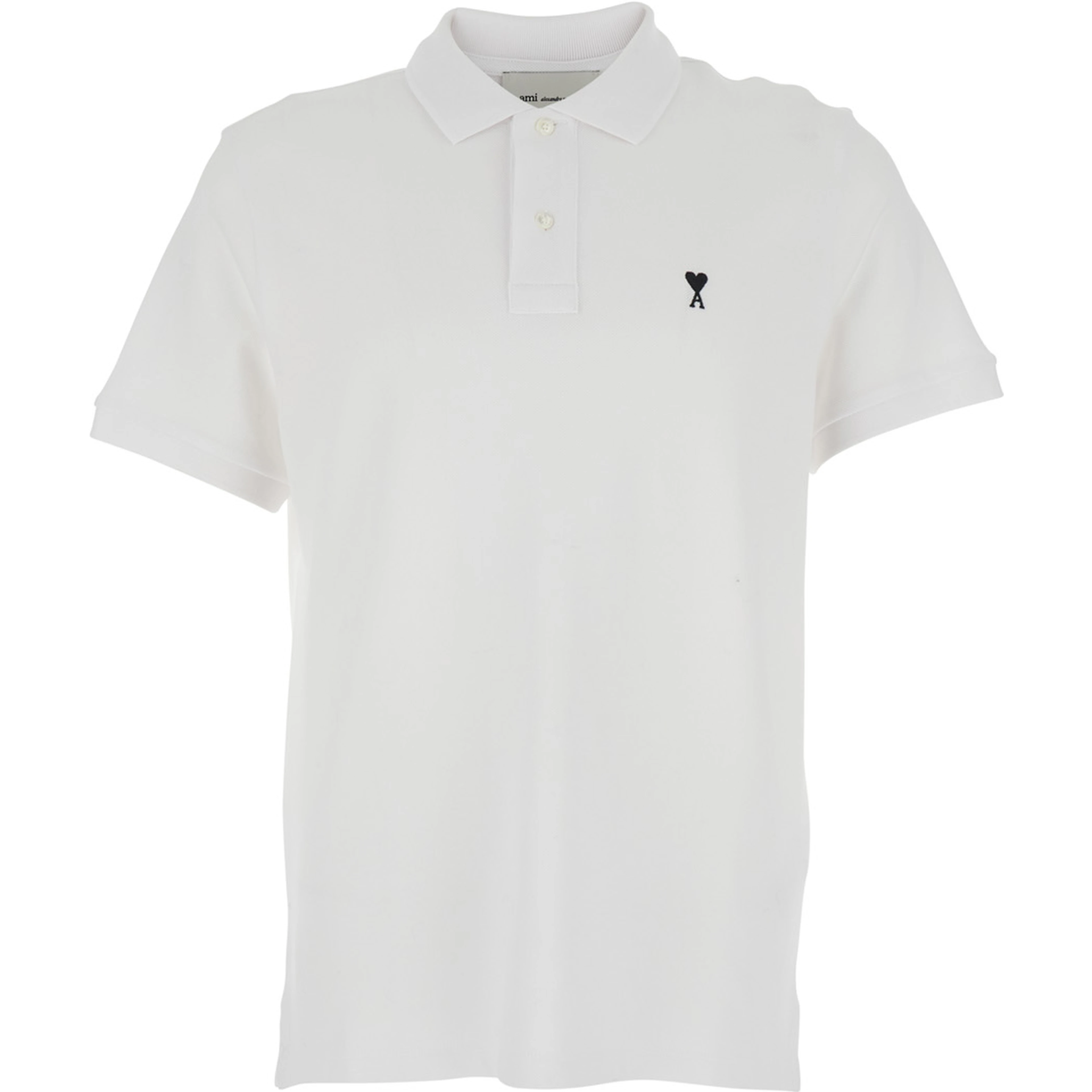 Polo Shirt with ADC Embroidery on the Front and Classic Collar in White for Men