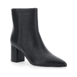 Black fabric ankle boots for women