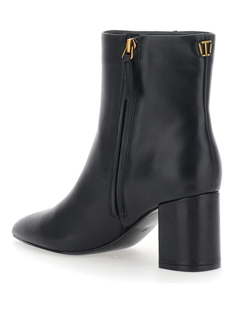 Black fabric ankle boots for women alternative