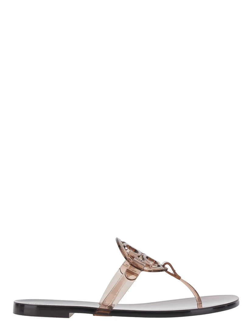Brown Womens Flip Flop Design Sandals with Miller TPU Plate