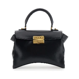 HG AVEN TOP HANDLE SMALL BAG IN SHINY BOX CALF