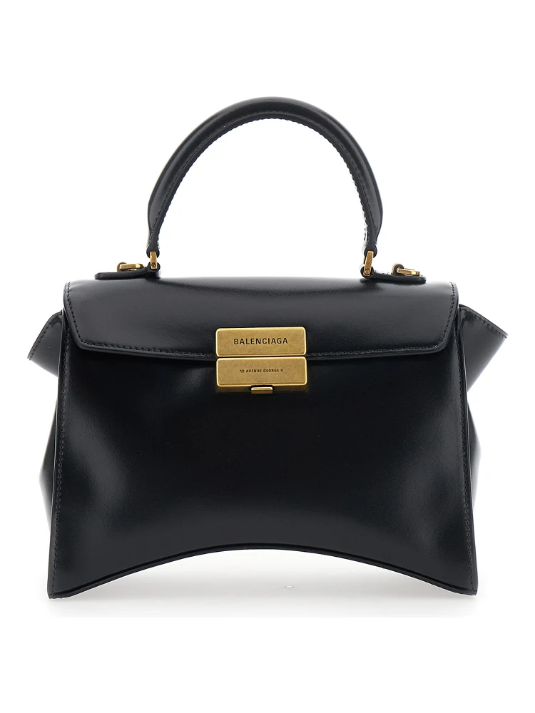 HG AVEN TOP HANDLE SMALL BAG IN SHINY BOX CALF