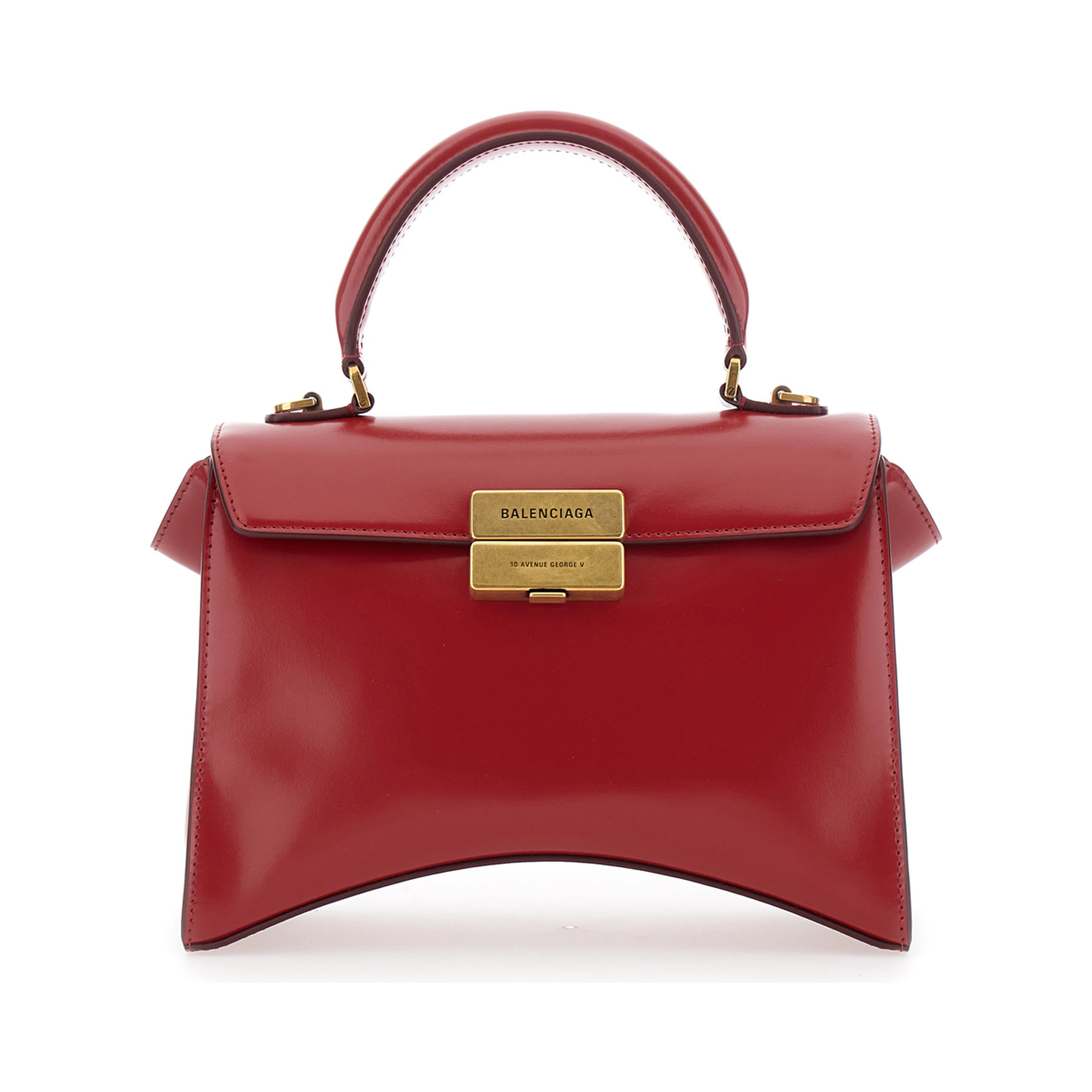 HG AVEN TOP HANDLE MEDIUM BAG IN SHINY BOX CALF LEATHER