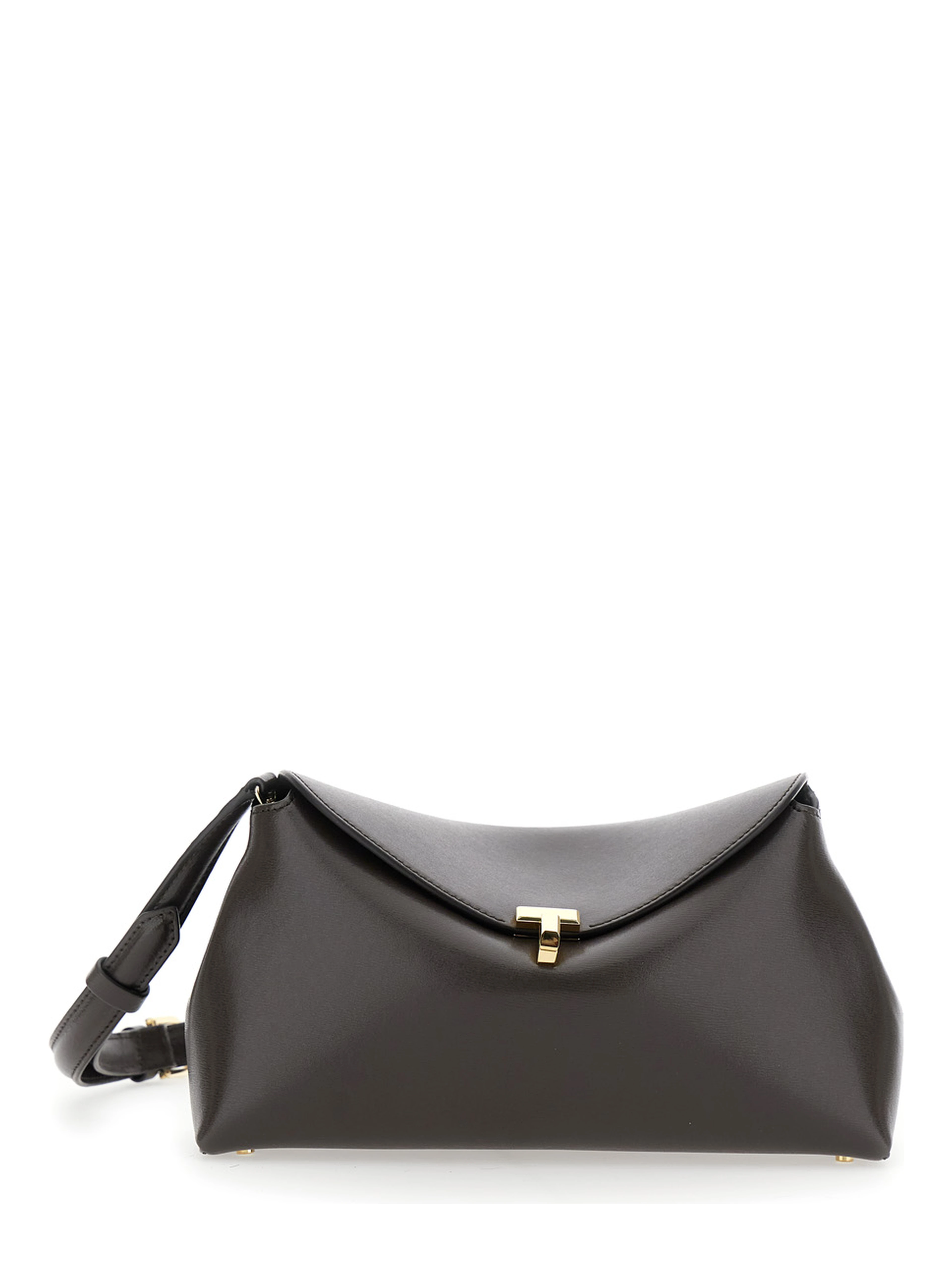 Handbag T-Lock with Adjustable and Removable Brown Leather Strap for Women