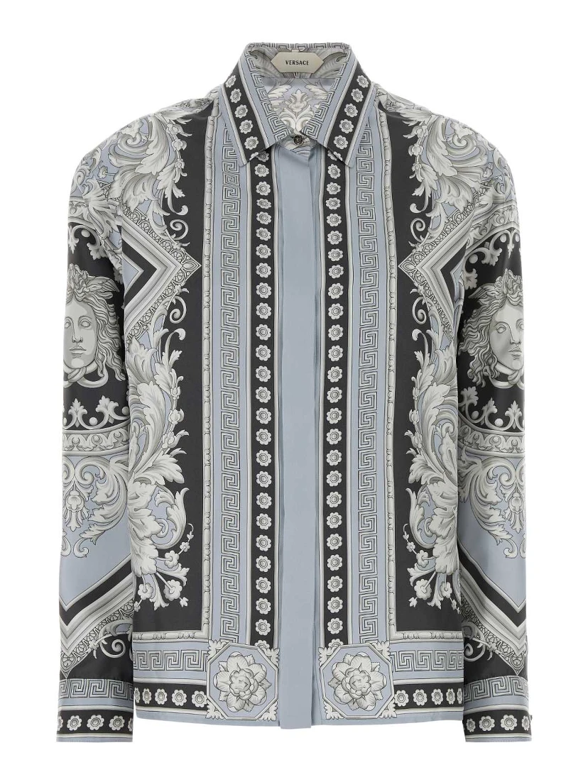 INFORMALSHIRTNEOCLASSICALBAROCCOFOULARDONSILKTWILL