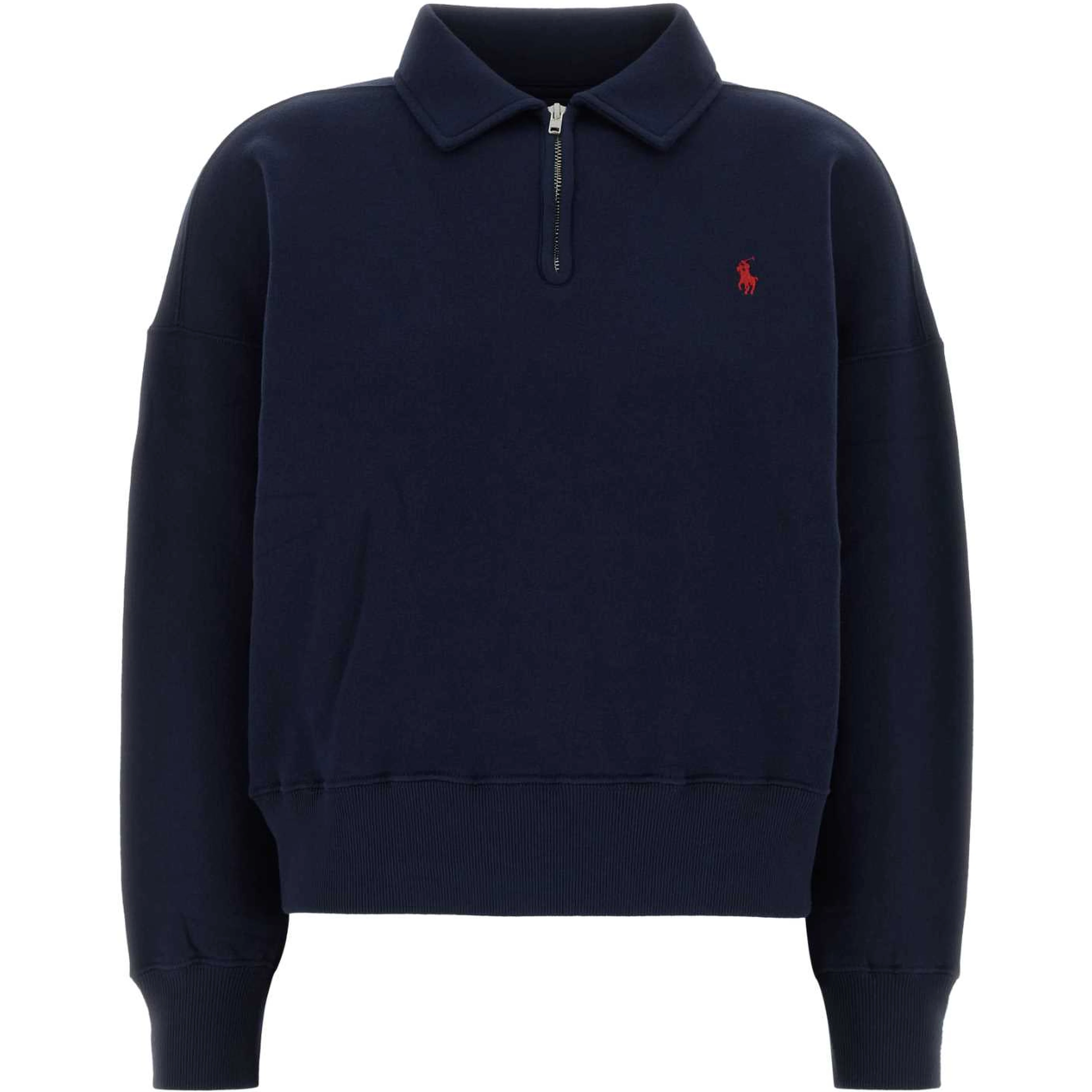 KNIT-HALF ZIP-SWEATSHIRT