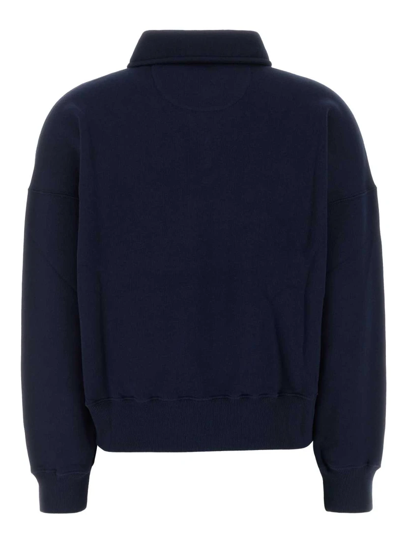 KNIT-HALF ZIP-SWEATSHIRT