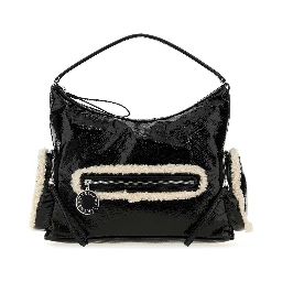 DARTMOOR NYLON SHOULDER BAG CRACKED PATENT