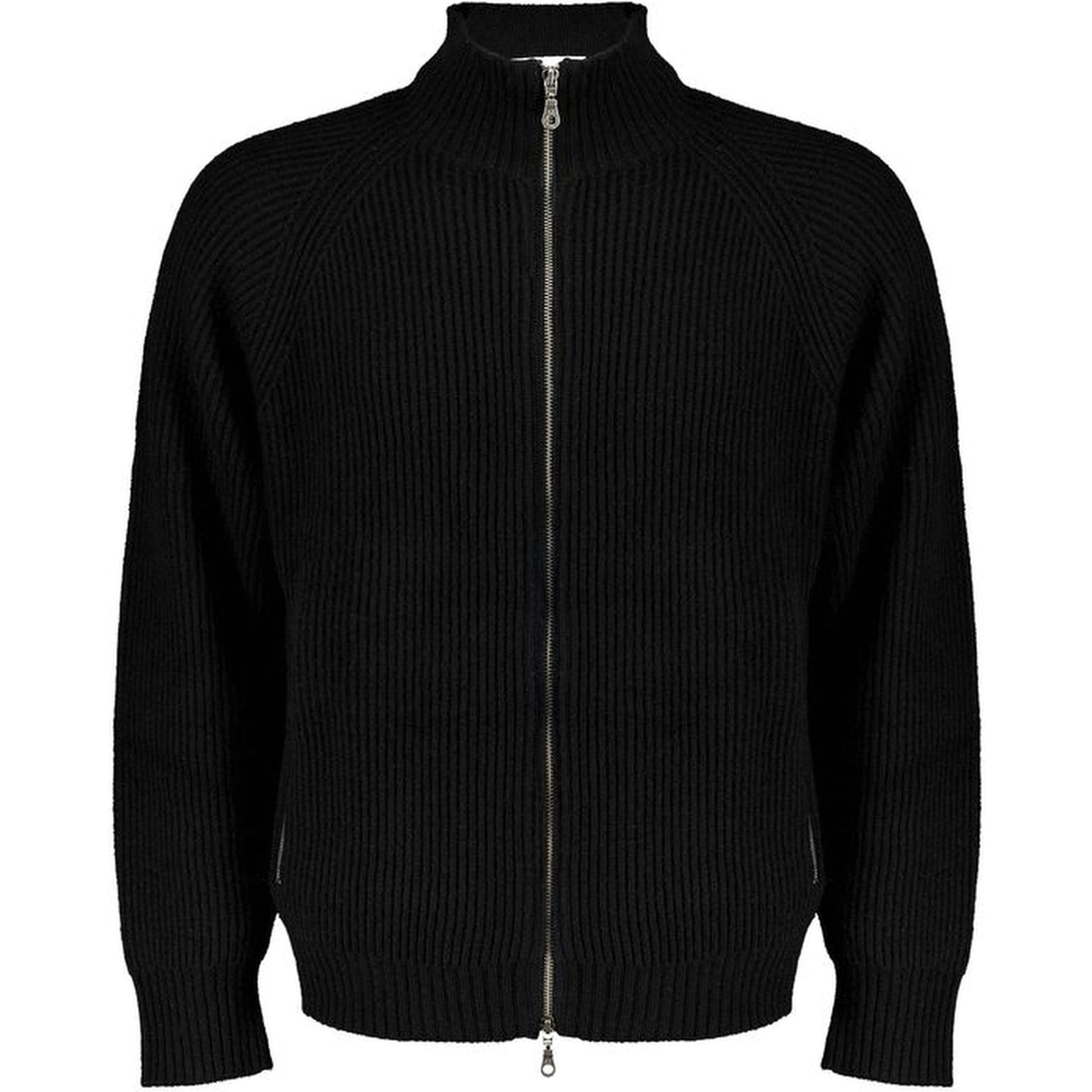 Black Wool Cardigan
