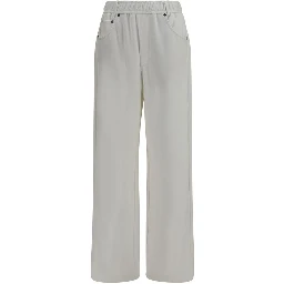 White Cotton Athletic Pants