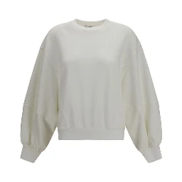 White Cotton Sweatshirt