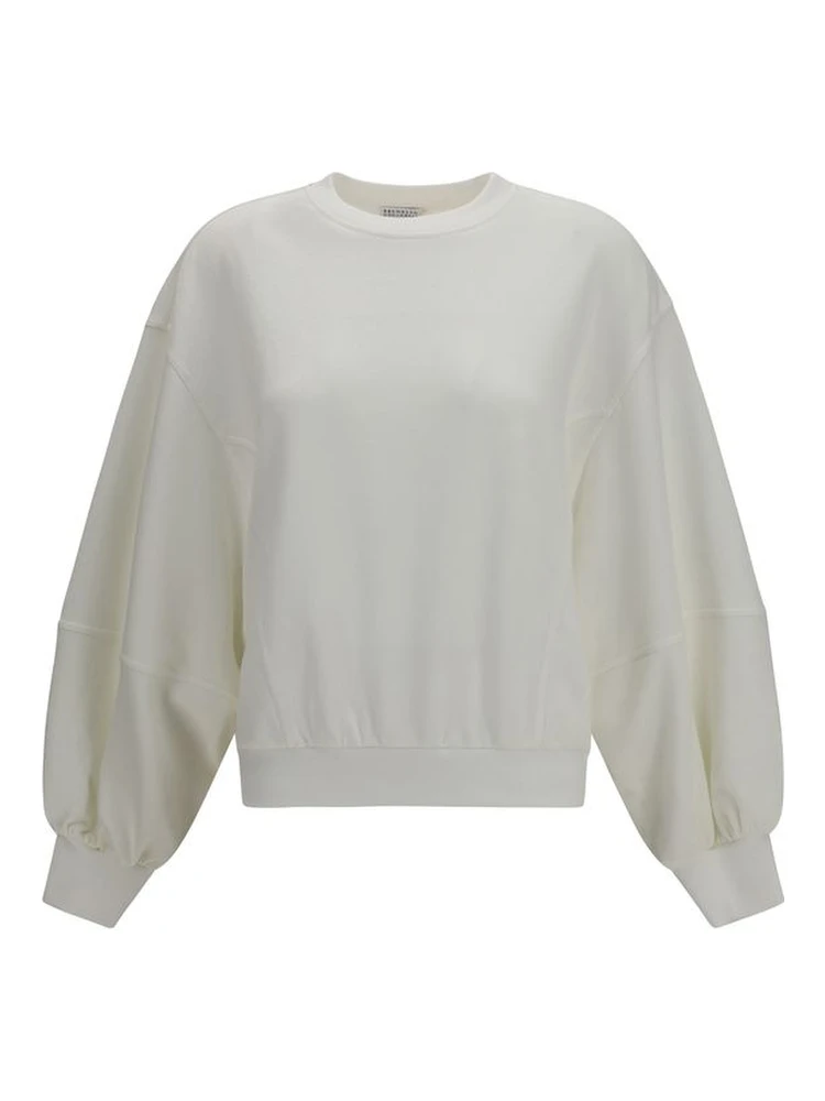 White Cotton Sweatshirt