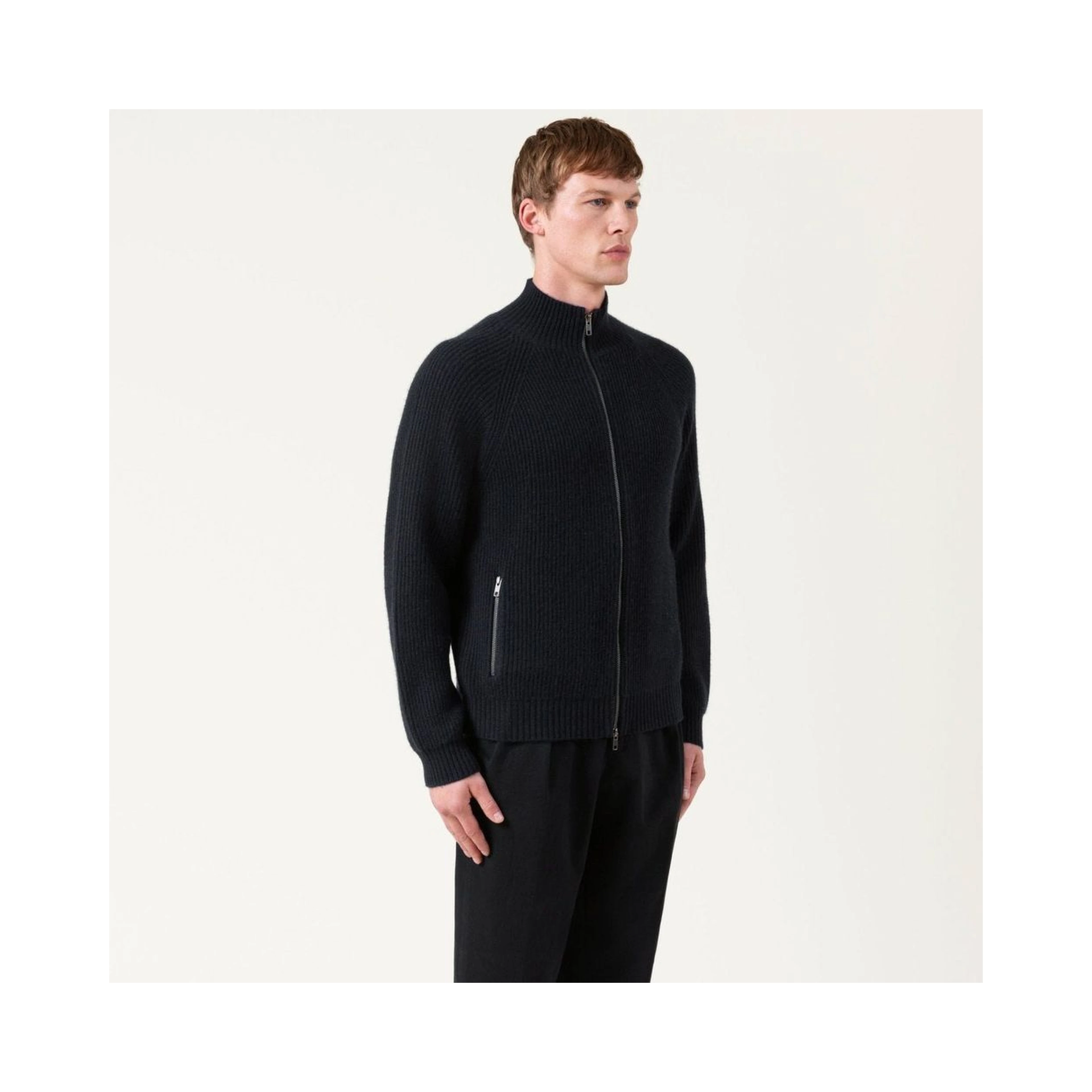 Black Wool Cardigan