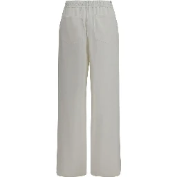 White Cotton Athletic Pants