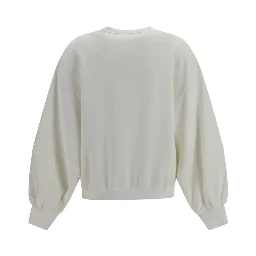White Cotton Sweatshirt
