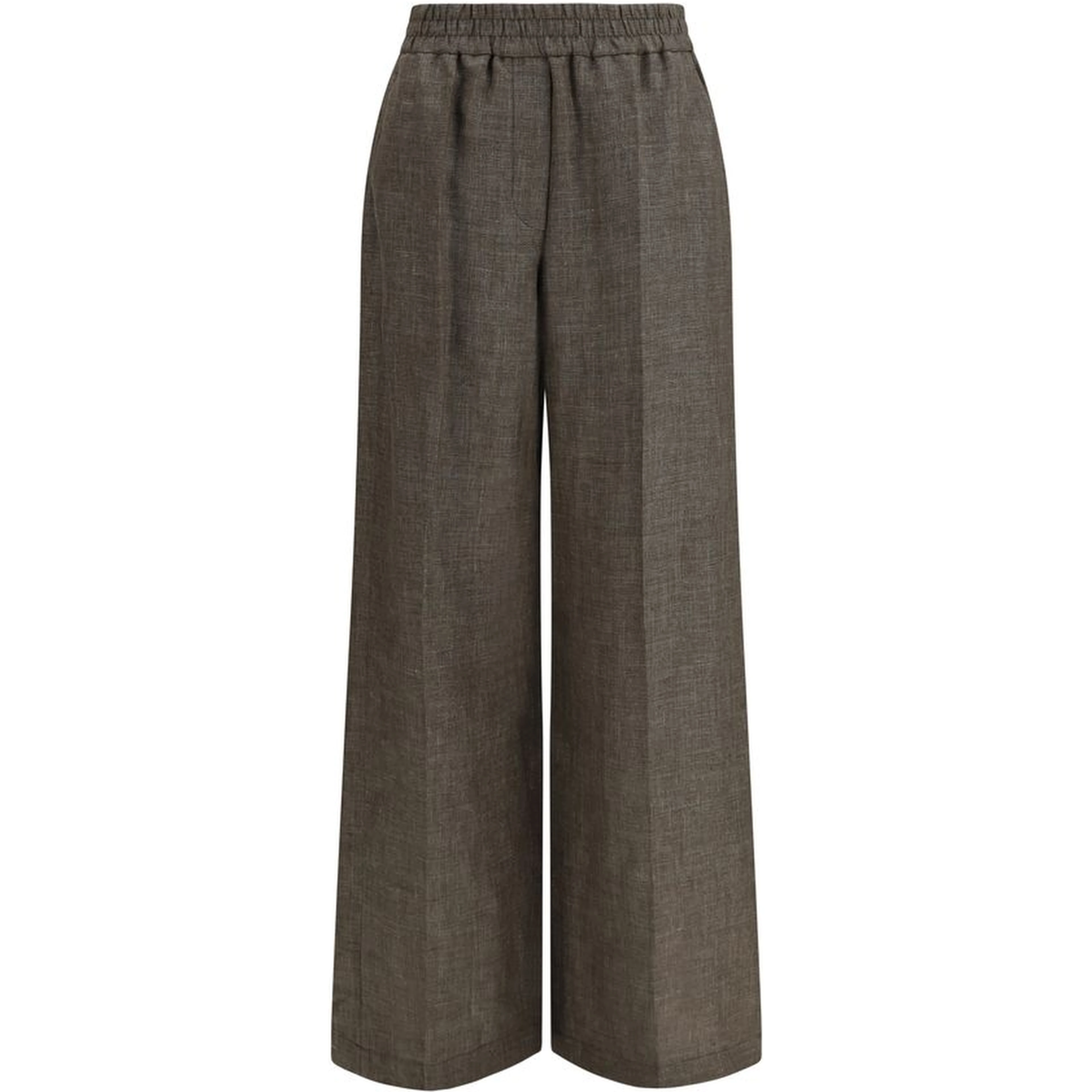 Brown Linen Casual Pants