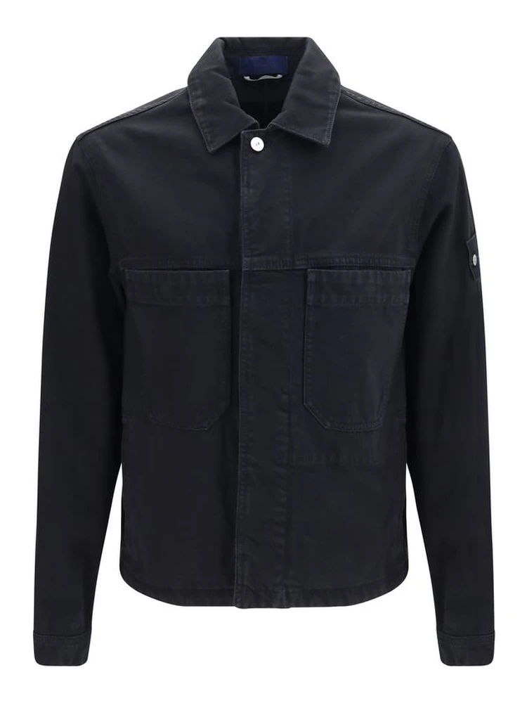 Black Cotton Biker Jacket